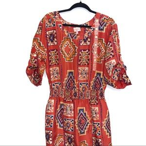 Plenty by Tracy Reese | Printed Orange Silk Dress